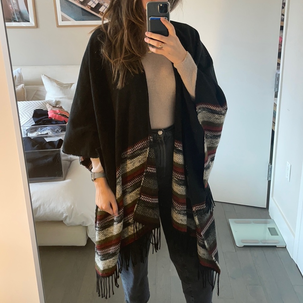 MAJE poncho style scarf